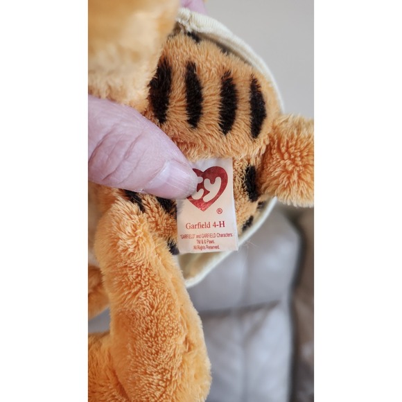 2006 Ty Beanie Baby Garfield 4-H Plush Stuffed Animal 4H Bum Tag Only. - Picture 4 of 5